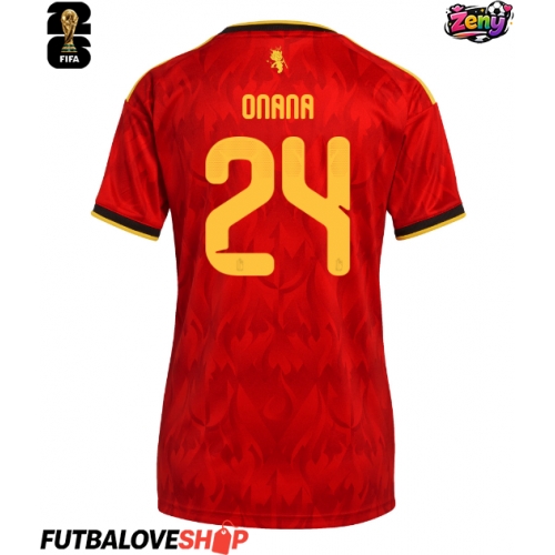 Dres Belgicko Amadou Onana #24 Domáci pre Ženy MS 2026 Krátky Rukáv